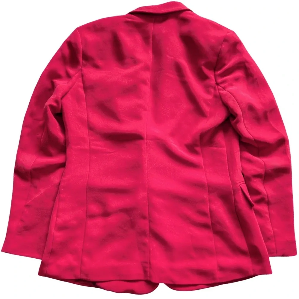 Chelsea28 Red Double Breasted Blazer Jacket SMALL Preppy Nautical Career Nordies
